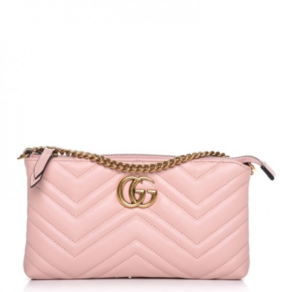 (SOLD)Gucci Marmont Pink Clutch